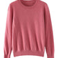 100% Pure Goat Cashmere Knitted Pullovers Hot Sale O-Neck Sweaters Women 25Colors Soft High Quality Ladies Jumpers Clothes - Image #14