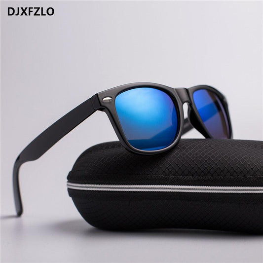 DJXFZLO new unisex reflective vintage sunglasses men brand rivets designer sunglasses ladies fashion sun glasses Oculos de sol - Image #1